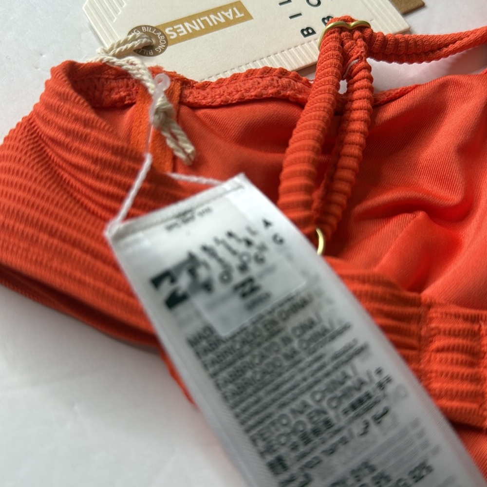 Billabong Tanlines Reese Underwire Bikini Swim Top Coral Craze Orange Small - Picture 12 of 12